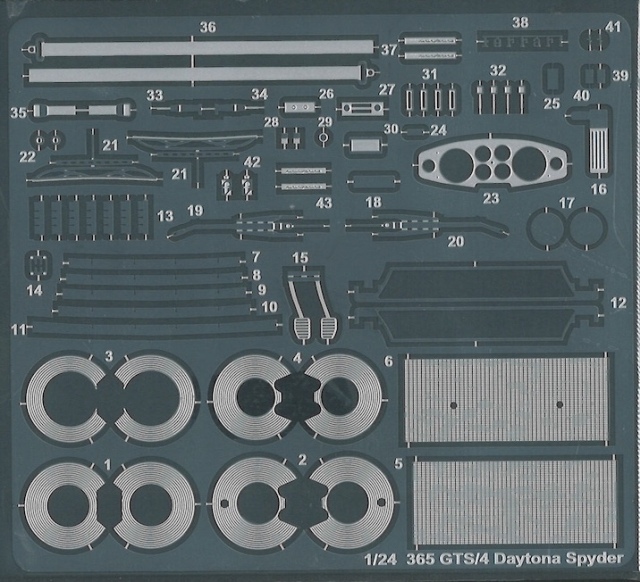 スタジオ27 1/24 フェラーリ 365 GTS4 デイトナ ディティールアップパーツ フジミ対応　FP24244