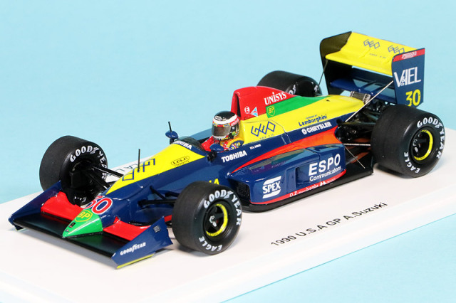 レーシングオン特注スパーク 1/43 ローラ LC89B ランボルギーニ アメリカGP 1990 鈴木亜久里　FS17