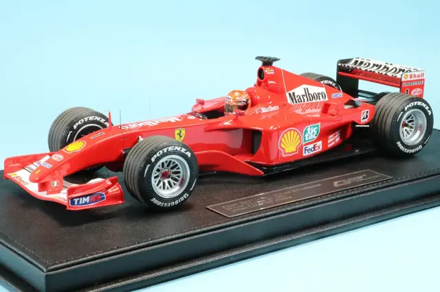 トップマルケス/GPレプリカーズ 1/18 フェラーリ F2001 モナコGP  2001  ウィナー No.1 M.シューマッハ ドライバー付 デカール加工品　GRP168AWDDC