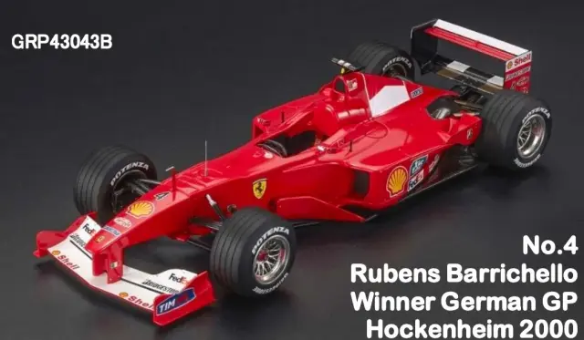 [予約] トップマルケス/GPレプリカーズ 1/43 フェラーリ F1-2000 ドイツGP R.バリチェロ ウィナー デカール加工品  　EXGRP43043B