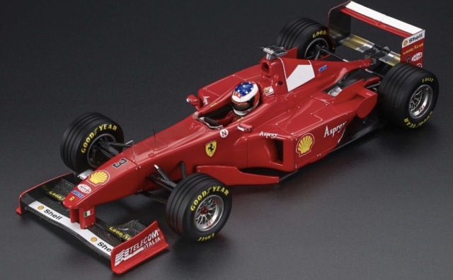[予約] トップマルケス/GPレプリカーズ 1/43 フェラーリ F300 1998 ハンガリーGP ファステストラップ＆ウィナー No.3 M.シューマッハ ドライバー付　デカール加工品　EXGRP43044CWD