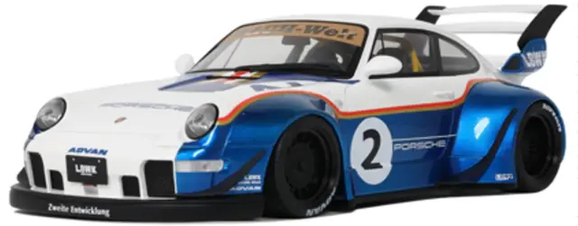 [予約] GT-SPIRIT 1/18 RWB x LIBERTY WORK 2023 ホワイト/ブルー　GTS530