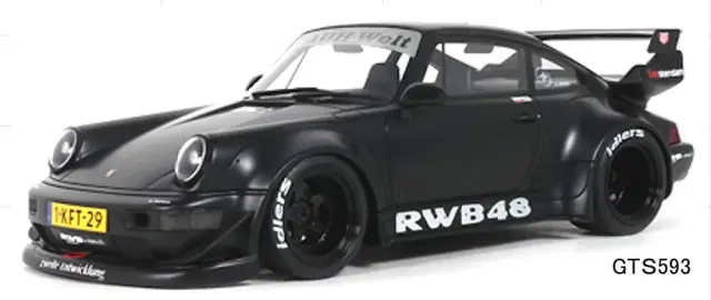 [予約] GTスピリット 1/18 ポルシェ RWB BLACK 2013 マットブラック　GTS593