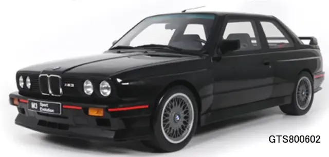 [予約] GT-SPIRIT 1/8 BMW M3 スポーツ エボリューション 1990 ブラック ケース＆ベース付　GTS800602