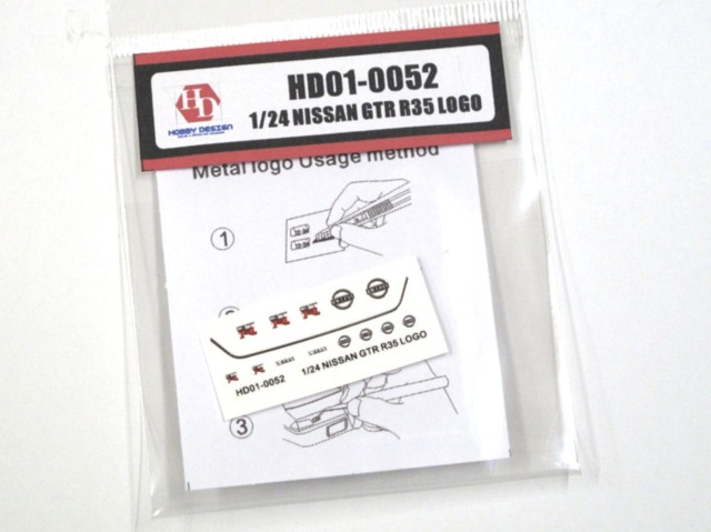 ホビーデザイン 1/24 ニッサン R35 GT-R メタルロゴセット タイプ2　HD01-0052