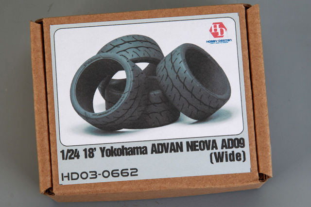 ホビーデザイン 1/24 18インチ ヨコハマ アドバン Neova タイヤ ワイドタイプ　HD03-0662