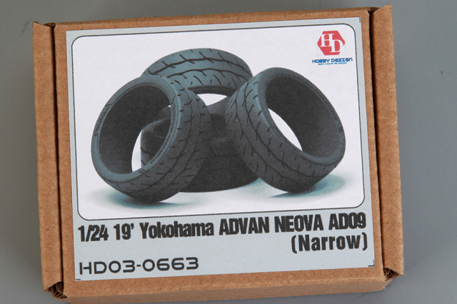 ホビーデザイン 1/24 19インチ ヨコハマ アドバン Neova タイヤ ナロータイプ　HD03-0663