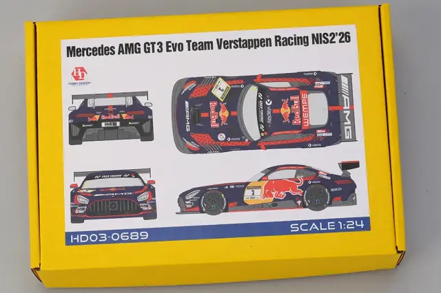 ホビーデザイン 1/24 トランスキット メルセデス AMG GT3 EVO "レッドブル" ニュルブルクリンク耐久シリーズ M.フェルスタッペン タミヤ対応　HD03-0689