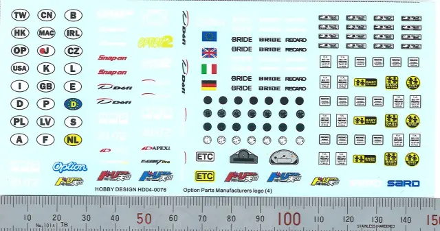 260408 ホビーデザイン 汎用 メーカーロゴ、メーターロゴ アソートデカール HD04-0076