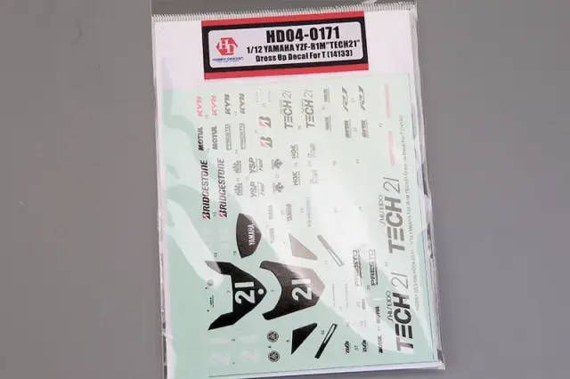 ホビーデザイン 1/12 ヤマハ YZF-R1M TECH21 鈴鹿8耐 2019 No.21 (タミヤ対応)　HD04-0171
