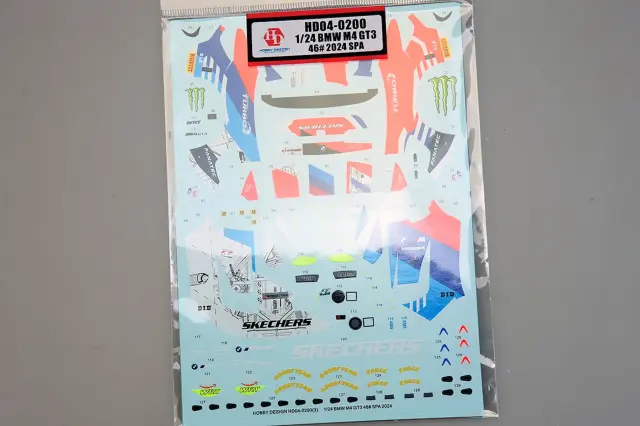 ホビーデザイン 1/24 BMW M4 GT3 SPA 24h 204 No.46  フルデカール NuNu対応　HD04-0200