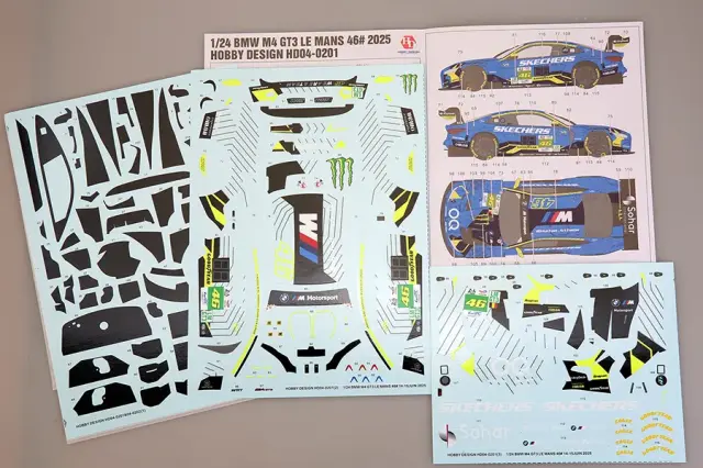 ホビーデザイン 1/24 BMW M4 GT3 ルマン 2025 No.46 フルデカール nunu対応　 HD04-0201