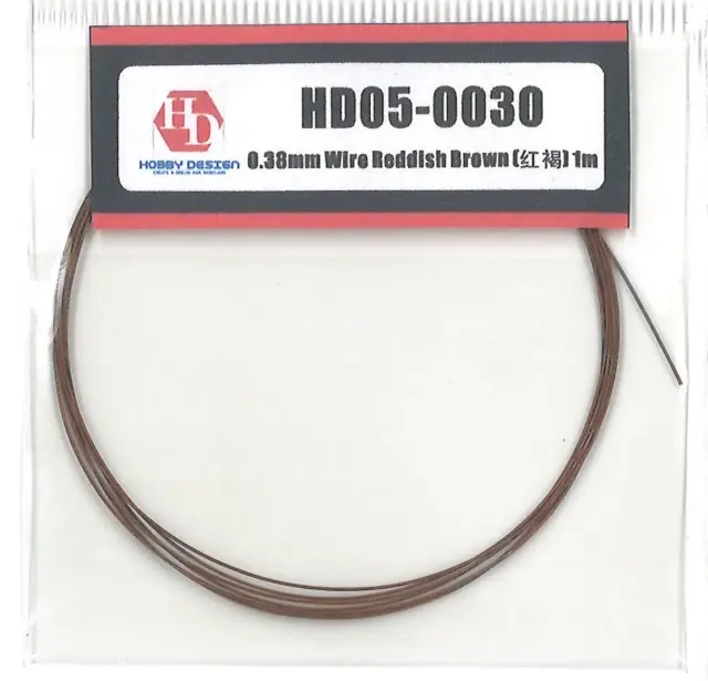 260408 ホビーデザイン ワイヤーコード φ0.38 1m レッド HD05-0030