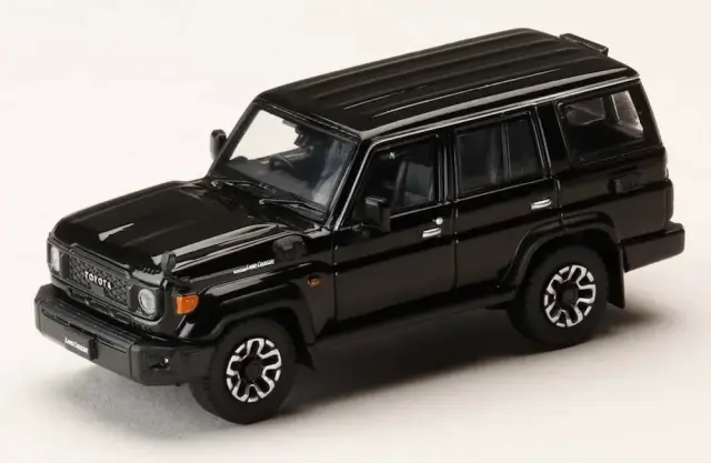 [予約] ホビージャパン 1/64 トヨタ ランドクルーザー 70 (GDJ76W) アティチュード ブラック マイカ　HJ641090ABK