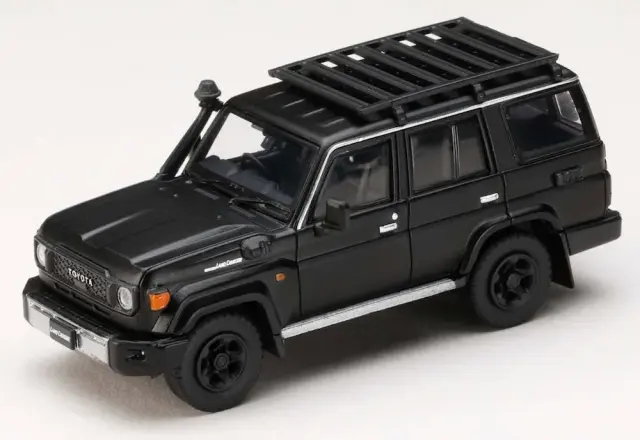 [予約] ホビージャパン 1/64 トヨタ ランドクルーザー 70 (GDJ76W) 2023 カスタムバージョン マットブラック HJ642090MBK