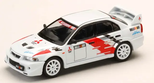 [予約] ホビージャパン 1/64 ミツビシ ランサー RS Evo.6 (CP9A)  2000 RALLIART ホワイト　HJ643033RA