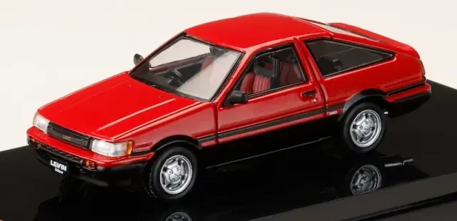 [予約] ホビージャパン 1/64 トヨタ カローラ レビン AE86 GT APEX 1983 3ドア レッド/ブラック HJ643037RK