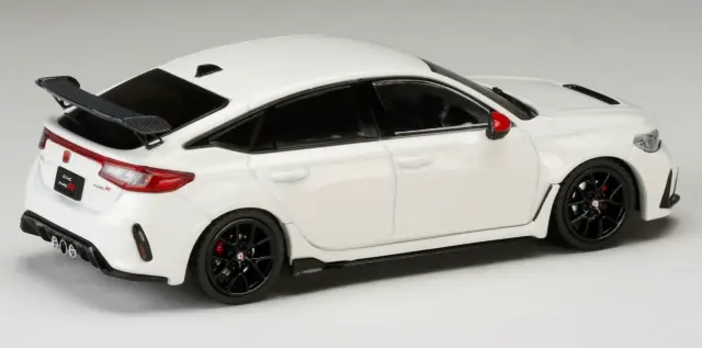 [予約] ホビージャパン 1/43 ホンダ シビック TYPE R (FL5) レーシングブラックパッケージ 純正オプション装着車 チャンピオンシップホワイト　HJD431004W