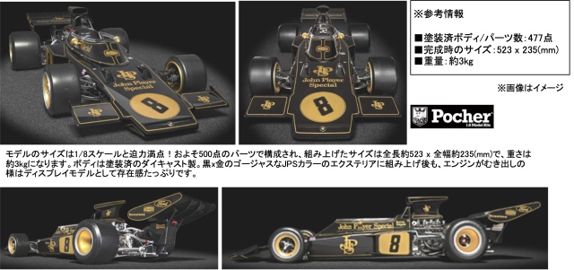 ポケール 1/8 ダイキャストキット ロータス 72D ブリティッシュGP 