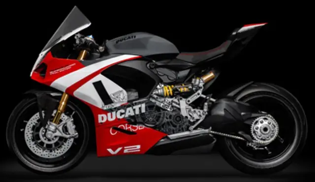 [予約] ポケール 1/4 塗装済みダイキャスト/プラパーツキット ドゥカティ パニガーレ V2 スーパークアドロ (ホワイト/レッド/ブラック) HK124