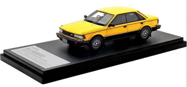 [予約] ハイストーリー 1/43 ニッサン ブルーバード 4ドア ハードトップ ターボ SSS-S 1983 イエローツートン　HS498YE