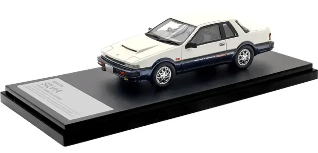 [予約] ハイストーリー 1/43 ニッサン シルビア クーペ ターボ RS-X (1983) ホワイト/ダークブルーメタリック　HS534WB