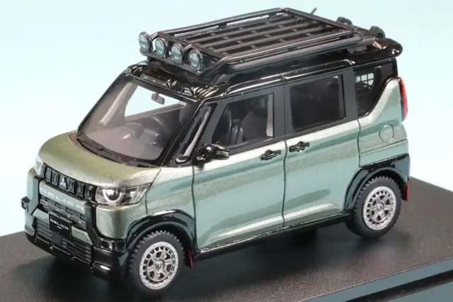 ハイストーリー 1/43 ミツビシ デリカミニ 2023 カスタマイズ アッシュグリーンメタリック×ブラックマイカ 　HS545GR