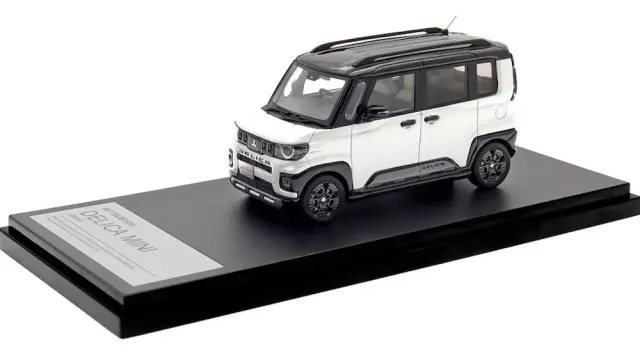[予約] ハイストーリー 1/43 ミツビシ デリカミニ 2025 ホワイトパール×ブラックマイカ　HS587WH