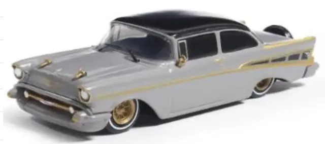 [予約] イクソ 1/64 シボレー ベルエア ローライダー グレー / ブラック IXO USA限定シリーズ　IA64014