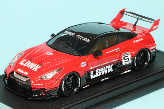 イグニッションモデル 1/43 LB-Silhouette WORKS GT ニッサン 35GT-RR レッド/ブラック　IG2543