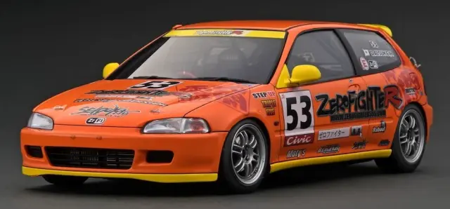 [予約] イグニッションモデル 1/18 ホンダ シビック (EG6) ゼロファイター オレンジ エンジン付き　IG3048