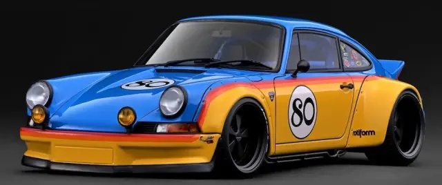 [予約] イグニッションモデル 1/18 ポルシェ RWB バックデート イエロー/ブルー IG3877