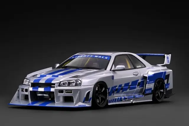 [予約] イグニッションモデル 1/18 LB-ER34 スーパーシルエット スカイライン シルバー　IG4136