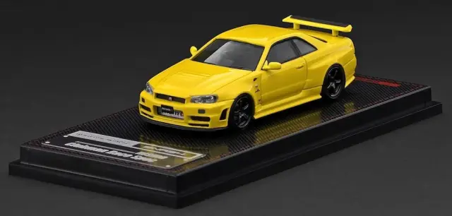 [予約] イグニションモデル 1/64 ニッサン スカイライン GT-R (BNR34) NISMO カスタマイズ イエロー IG4176