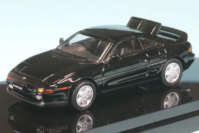 ホビージャパン 1/64 トヨタ MR2 SW20 GT-S 1991 ブラック エンジンフード開閉　HJ642045BK