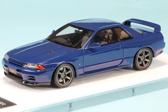 アイドロン 1/43 BUILT BY LEGENDS マインズ スカイライン GT-R (BNR32) ナラブルー　EM679B