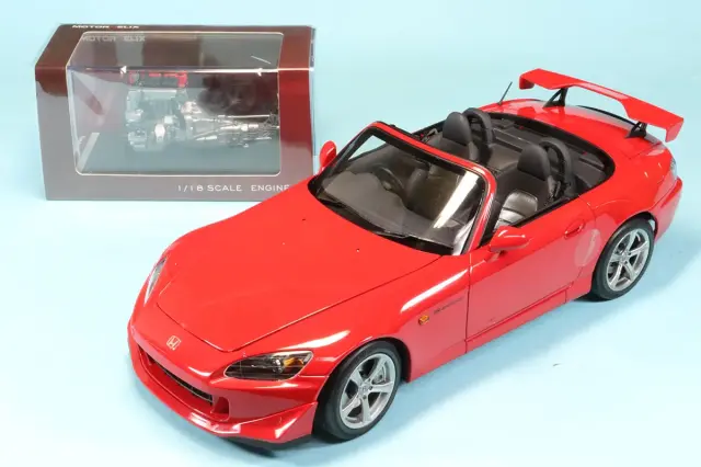 モーターヘリックス 1/18 ホンダ S2000 TYPE S 2007 ニューフォーミュラレッド フル開閉 ディスプレイエンジン付き　M85112