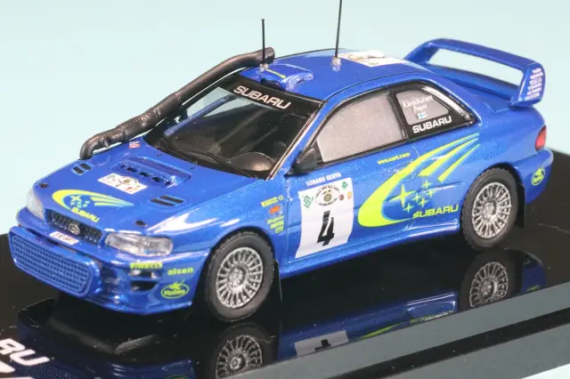 ホビージャパン 1/64スバル インプレッサ WRC 2000 No.4 サファリラリー ユハ・カンクネン HJR646041F