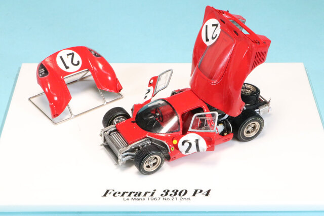 個人製作完成品 委託販売品 1/43 フェラーリ 330 P4  ルマン 1967 No.21 開閉機構組み込みモデル RFK792_KI