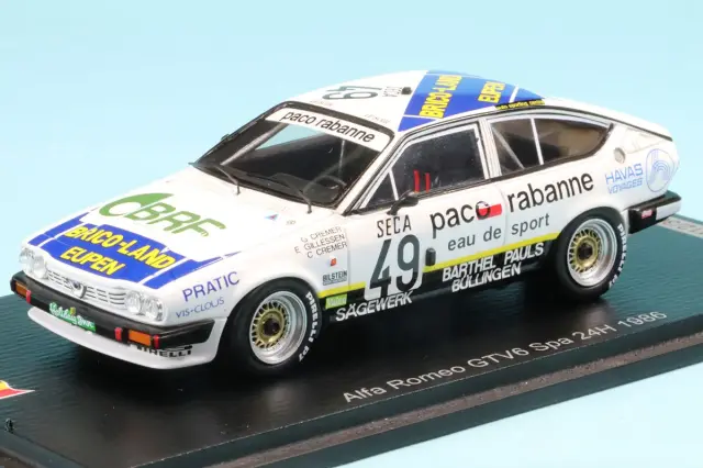 スパーク 1/43 アルファロメオ GTV 6 スパ 24h 1984 No.44 SB427