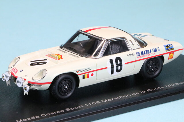 スパーク 1/43 マツダ コスモ スポーツ 110S マラソン デ ラ ルート ニュルブルクリンク 84h 1968 No.18　S2860