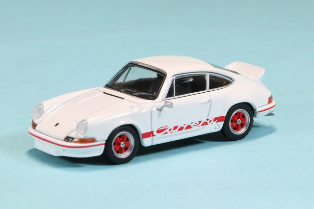 MINI-GT 1/64 ポルシェ 911 カレラ RS 2.7 グランプリホワイト/レッドリバリー (左ハンドル)　MGT00612-L