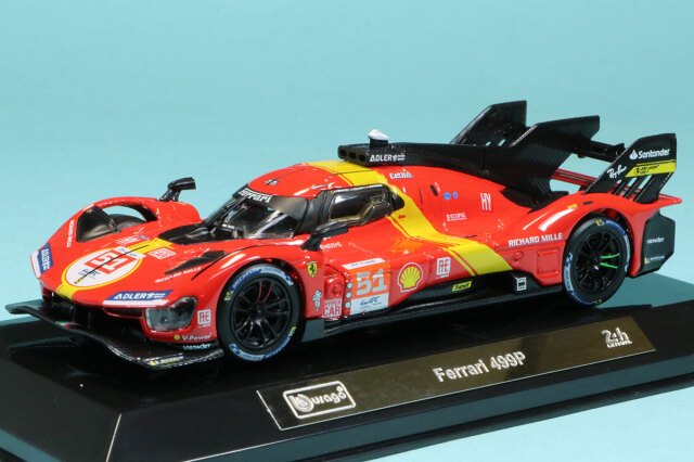 ブラーゴ 1/43 フェラーリ 499P ルマン 2023 ウィナー No.51 ハードボックスケース　18-36312