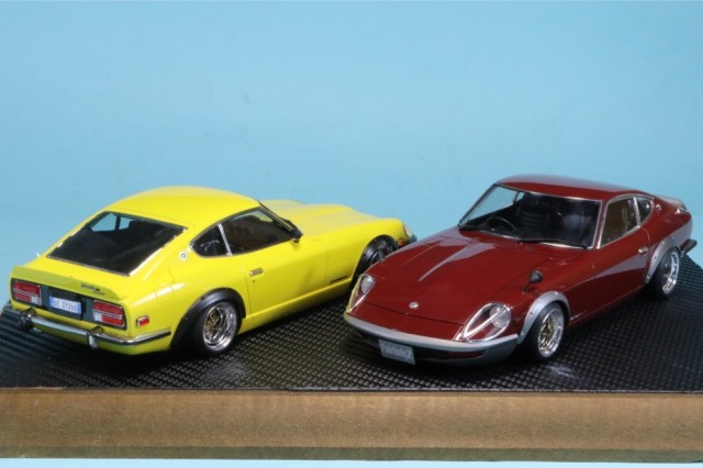 個人製作完成品 委託販売品 1/24 ニッサン フェアレディ 240Z ローダウン&ホイールカスタム 2台セット　RF240ZSET