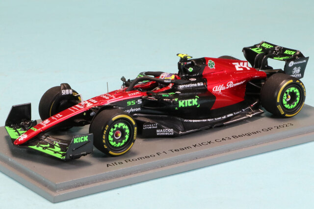 スパーク 1/43 アルファロメオ C43 ベルギー GP 2023 周冠宇　S8922