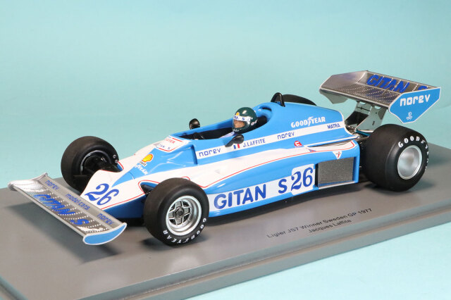 スパーク 1/18 リジェ JS7 スウェーデンGP 1977 Winner J.ラフィー　18S679