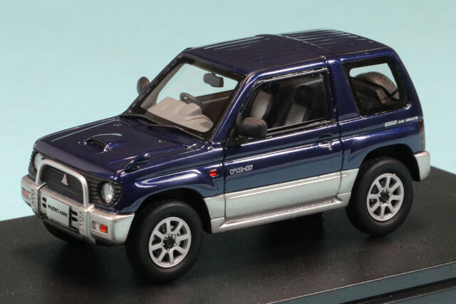 ハイストーリー 1/43 ミツビシ パジェロ ミニ VR-2 1994 マリアナブルー/シンフォニックシルバー　HS459BL