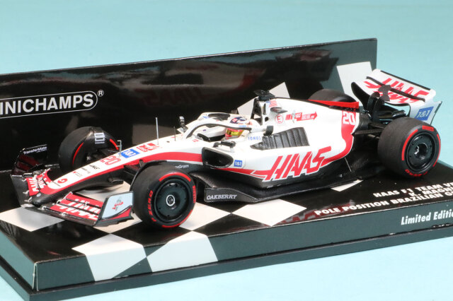 ミニチャンプス 1/43 ハース VF-22 ケビン マグヌッセン ブラジルGP 2022 ポールポジション　417222120