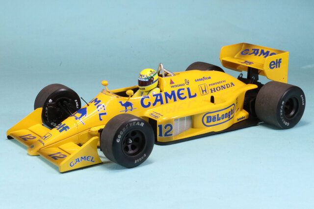 ミニチャンプス 1/18 ロータス ホンダ 99T A.セナ モナコGP 1987 モナコGP初優勝 ウェザリング仕様 デカール加工品　EX540873892