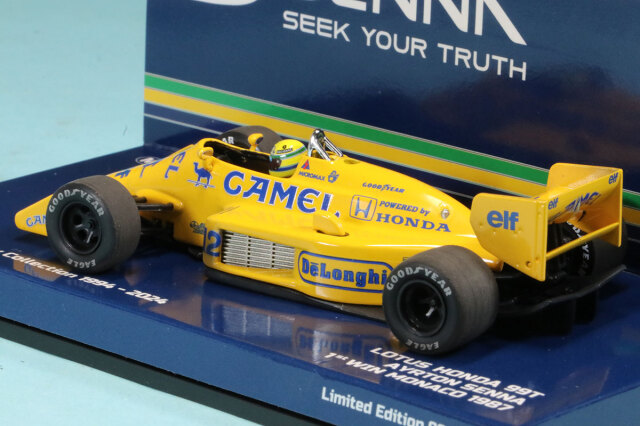 ミニチャンプス 1/43 ロータス ホンダ 99T A.セナ モナコGP 1987